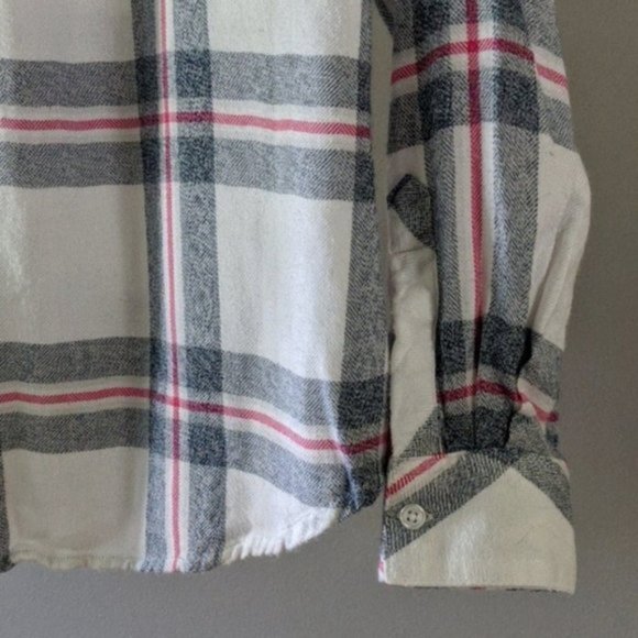 Rails Hunter plaid long sleeve button up flannel shirt size XS - Picture 5 of 8